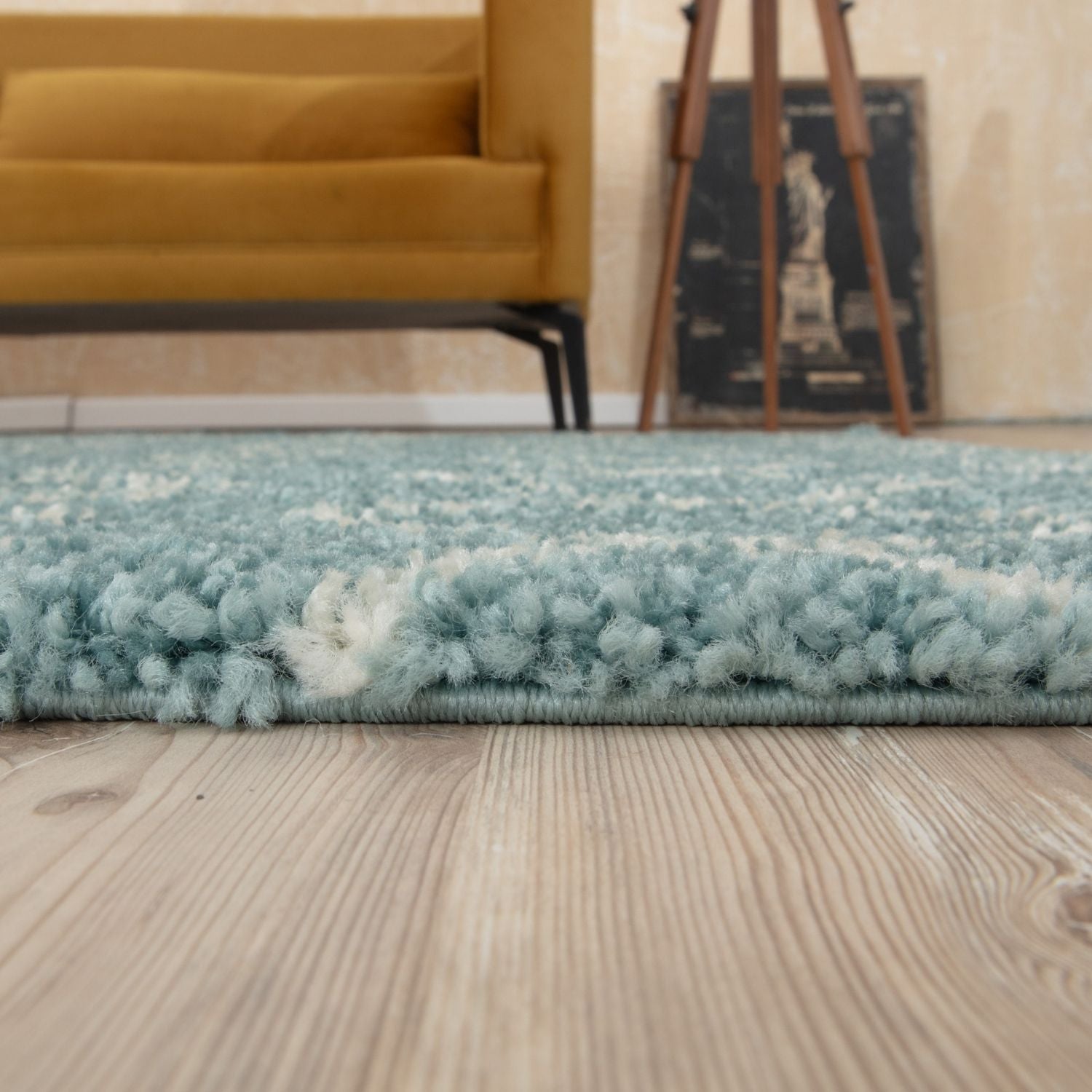 Moroccan Duck Egg Blue Shaggy Rug – 850