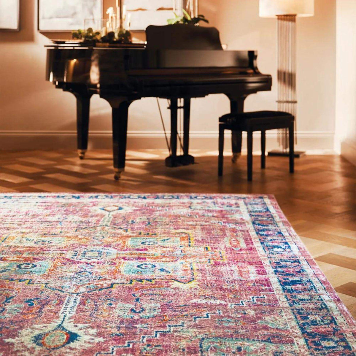 Granada Multicolour Vintage Rug – Ruby
