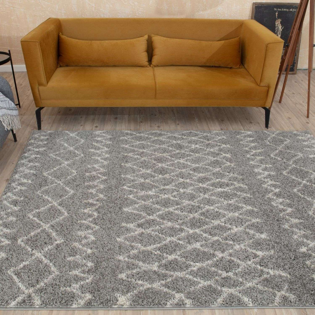 Moroccan Grey Shaggy Rug – 910