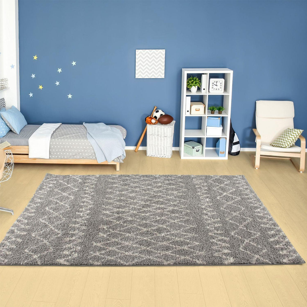 Moroccan Grey Shaggy Rug – 910