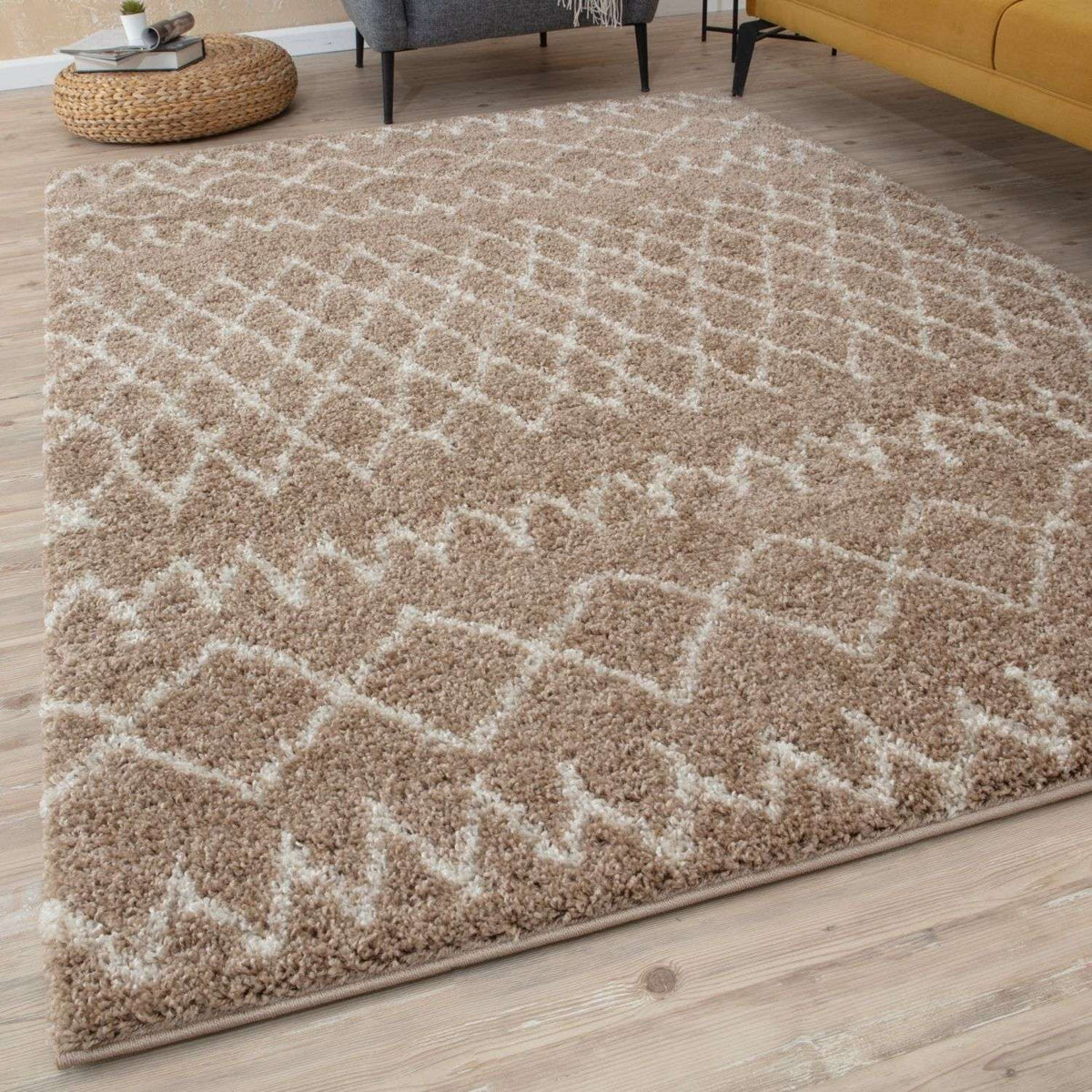 Moroccan Beige Shaggy Rug – 920