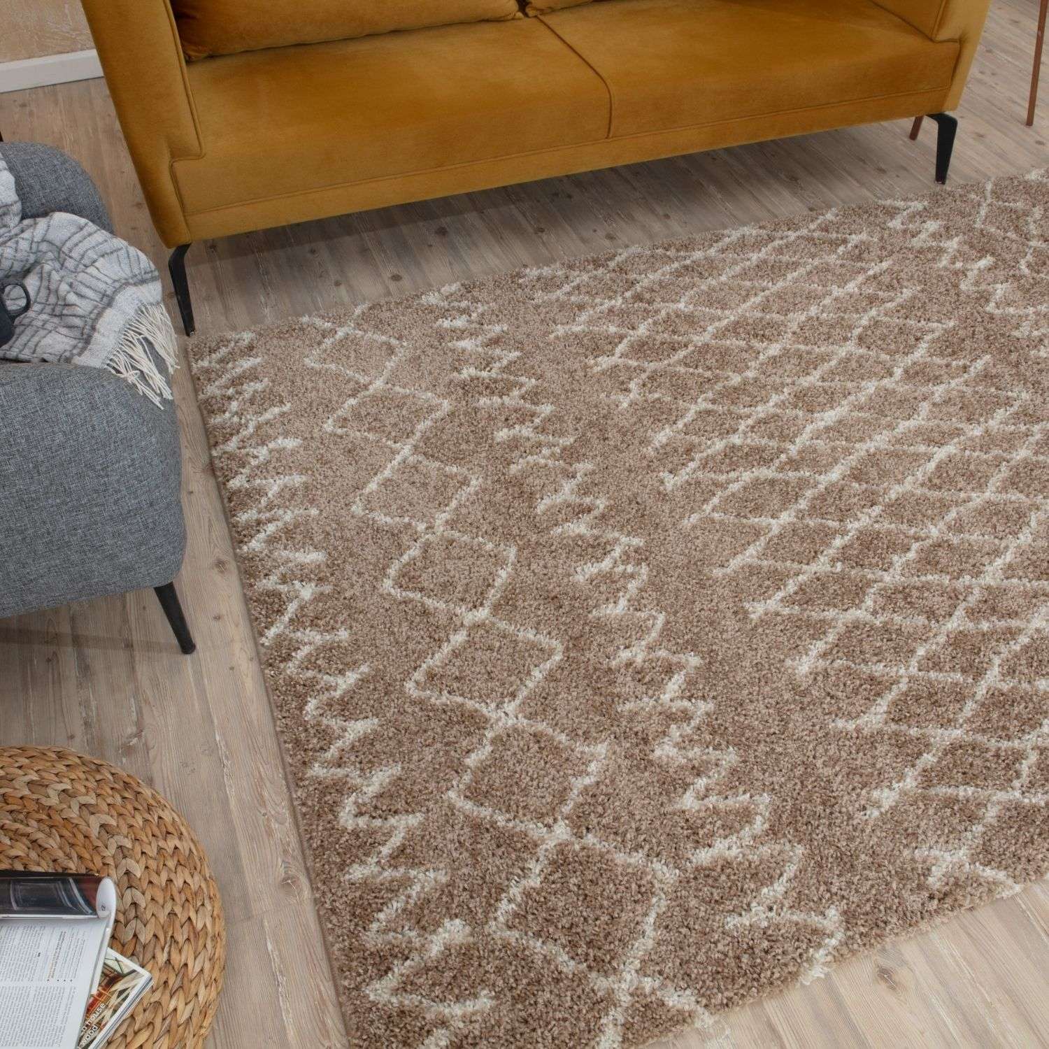 Moroccan Beige Shaggy Rug – 920
