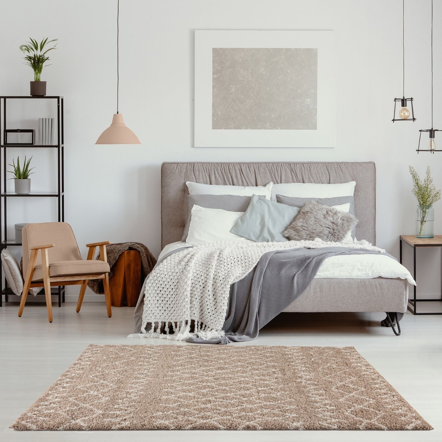 Moroccan Beige Shaggy Rug – 920