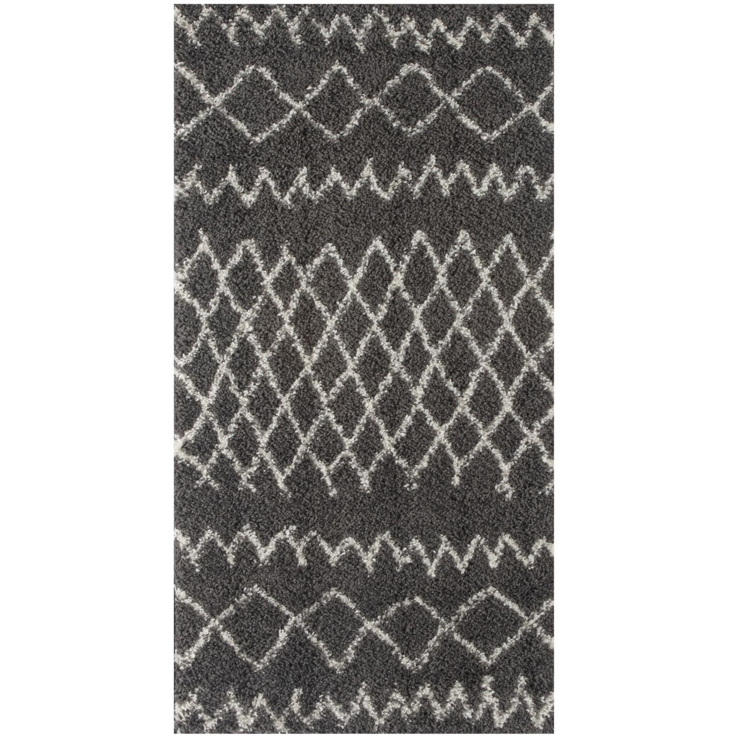 Moroccan Dark Grey Shaggy Rug – 940