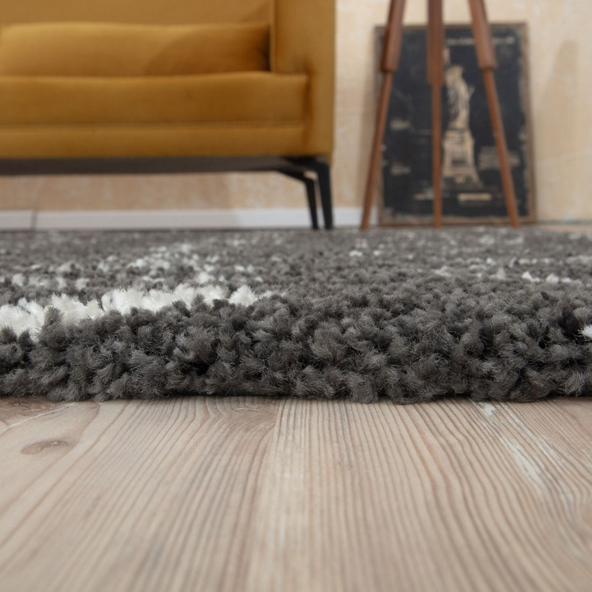 Moroccan Dark Grey Shaggy Rug – 940