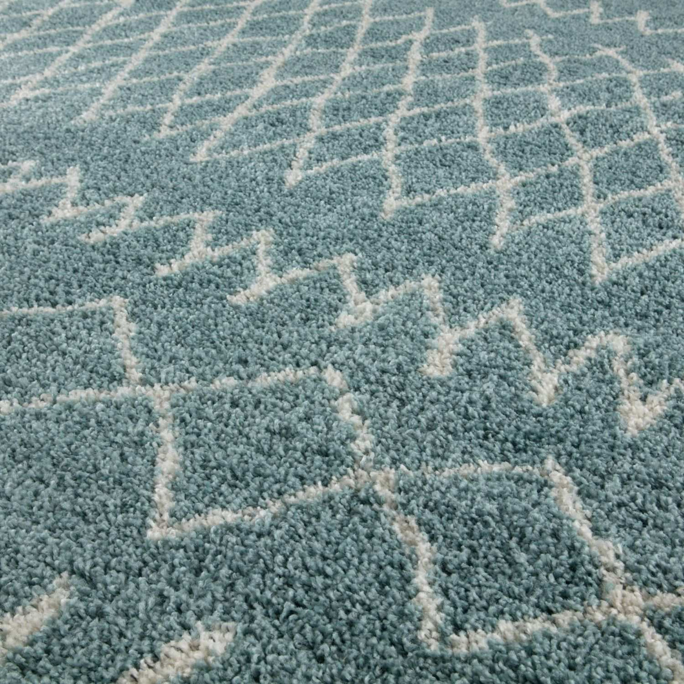 Moroccan Duck Egg Blue Shaggy Rug – 950