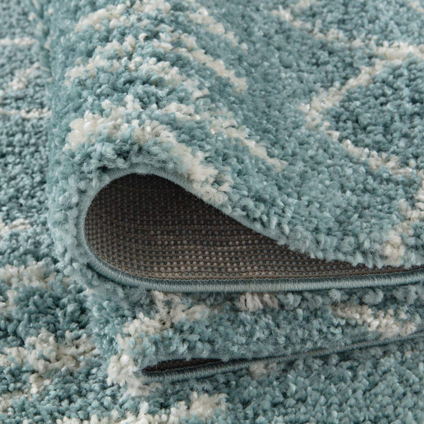 Moroccan Duck Egg Blue Shaggy Rug – 950