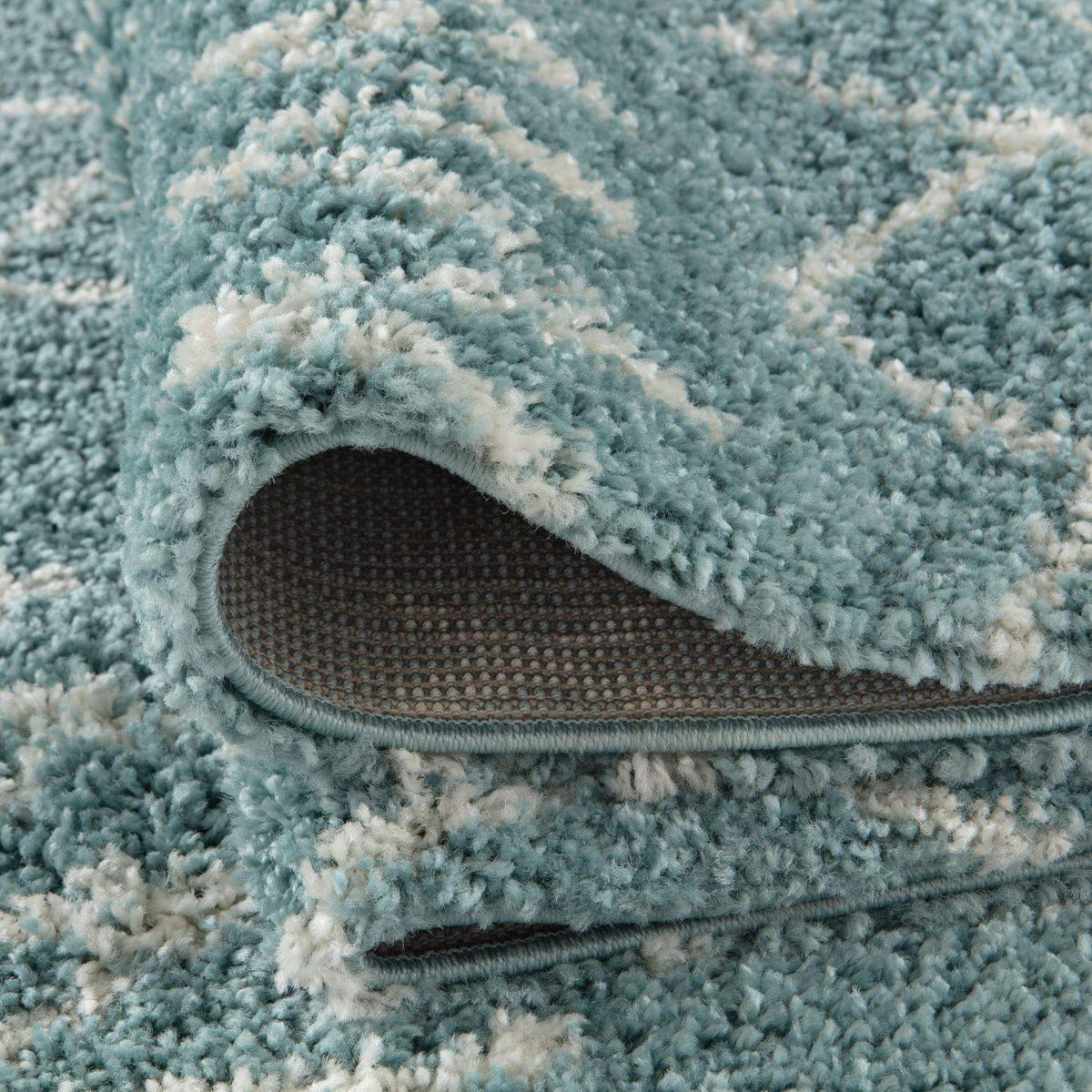 Moroccan Duck Egg Blue Shaggy Rug – 950