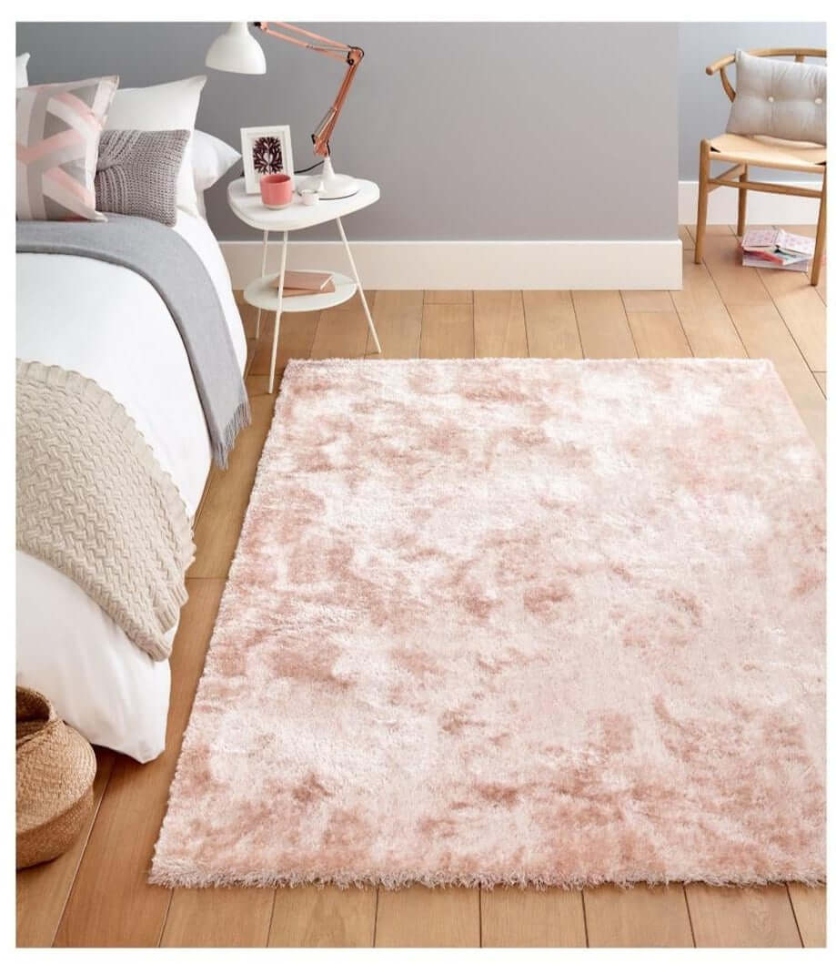Shimmer Pink Supersoft Shaggy Rug – ODS33
