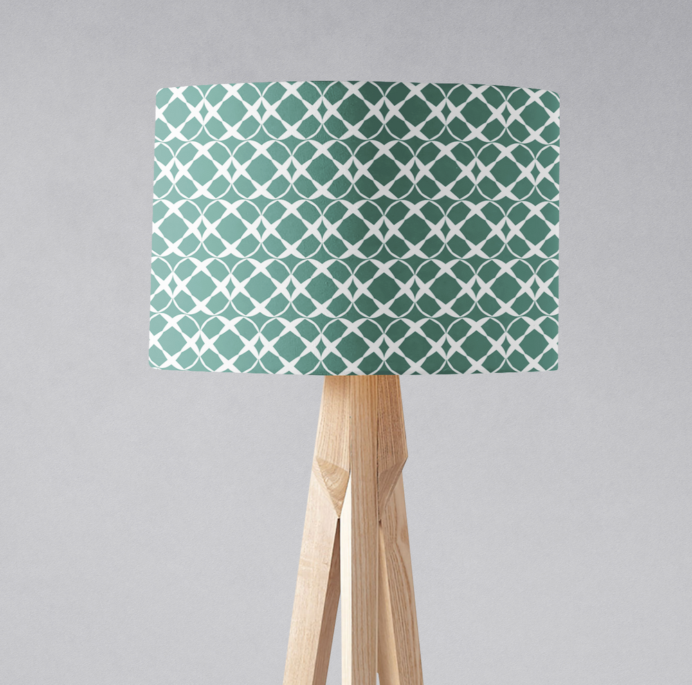 Green Geometric Lampshade – Ceiling & Table Compatible