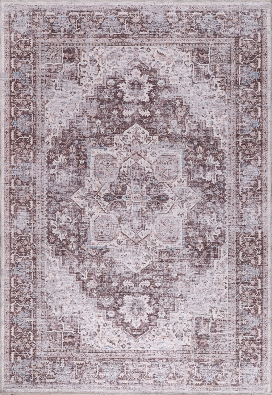 Multicolor geometric washable rug by Netline Home featuring tribal-inspired design and vibrant patterns.