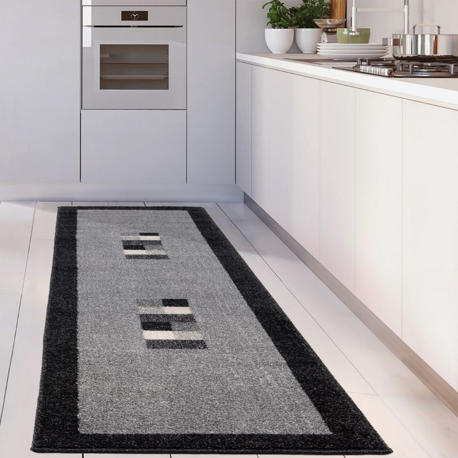 Ephesus Grey Black Rug – 7439GB