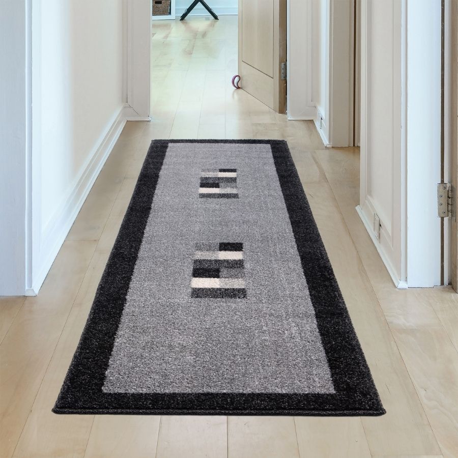 Ephesus Grey Black Rug – 7439GB
