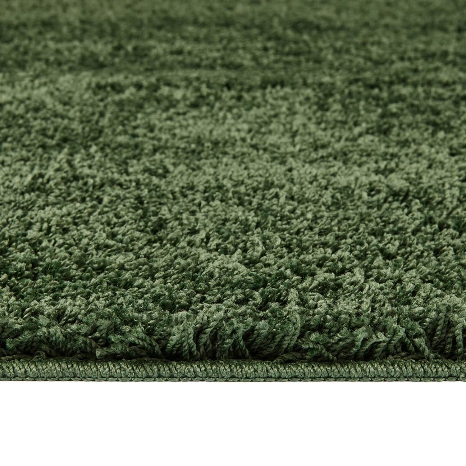 Washable Forest Green Shaggy Rug