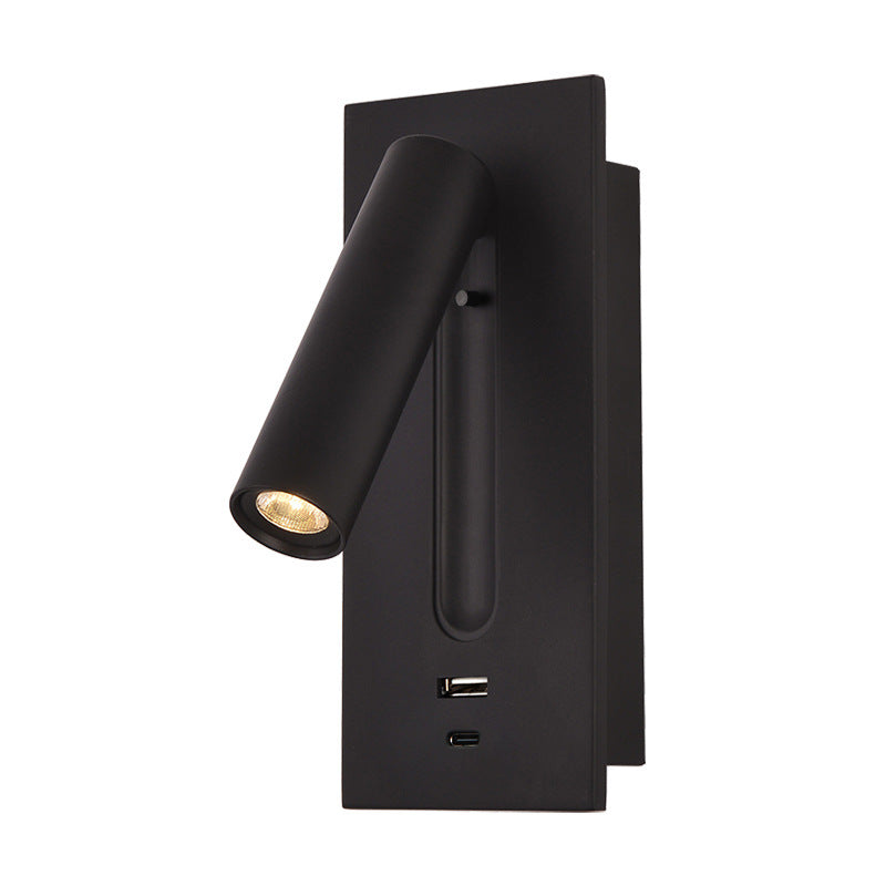 Light My House reading wall light with USB charger and switch, LED bedside lamp mounted on wall, ideal for reading and bedside use