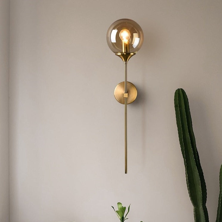 Sizzle Glass Wall Light by Light My House with sleek design, emitting warm ambient lighting for modern interiors