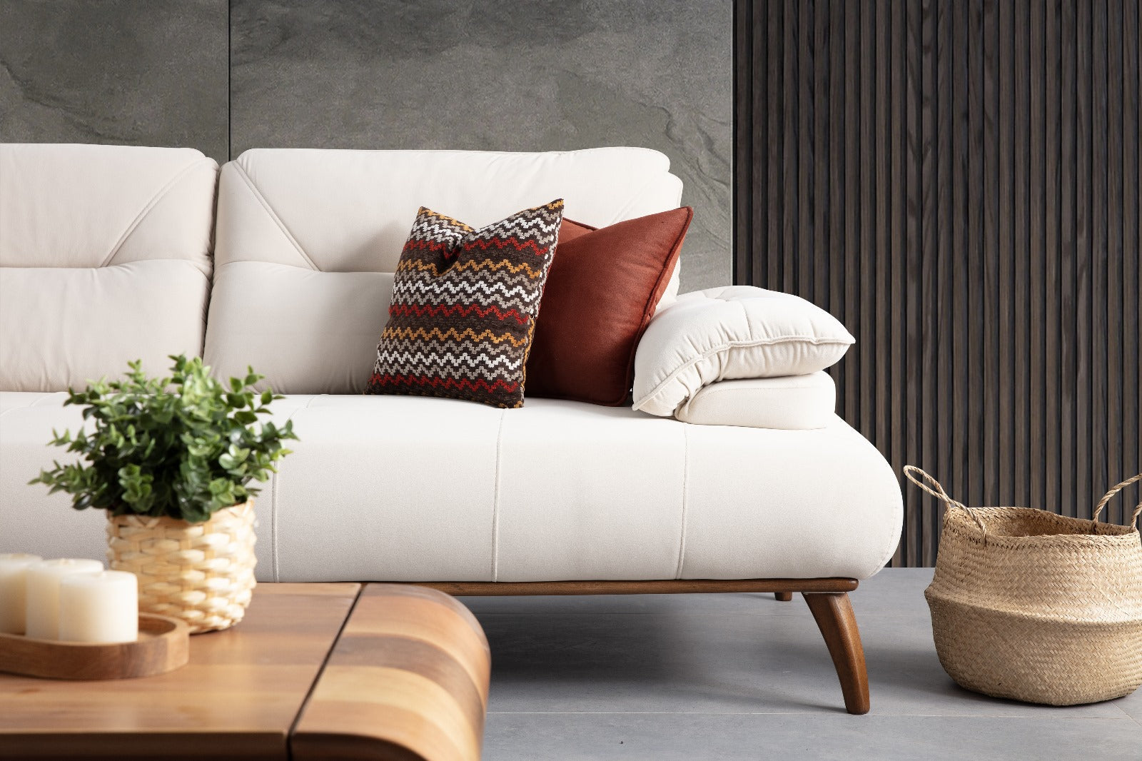 Latte 3 Seater Sofa by Netline Interiors