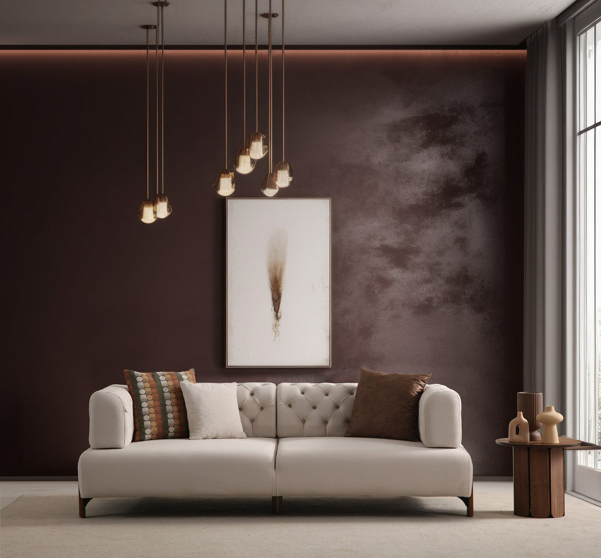 Cratos wood 3-seater sofa bed by Netline Interiors