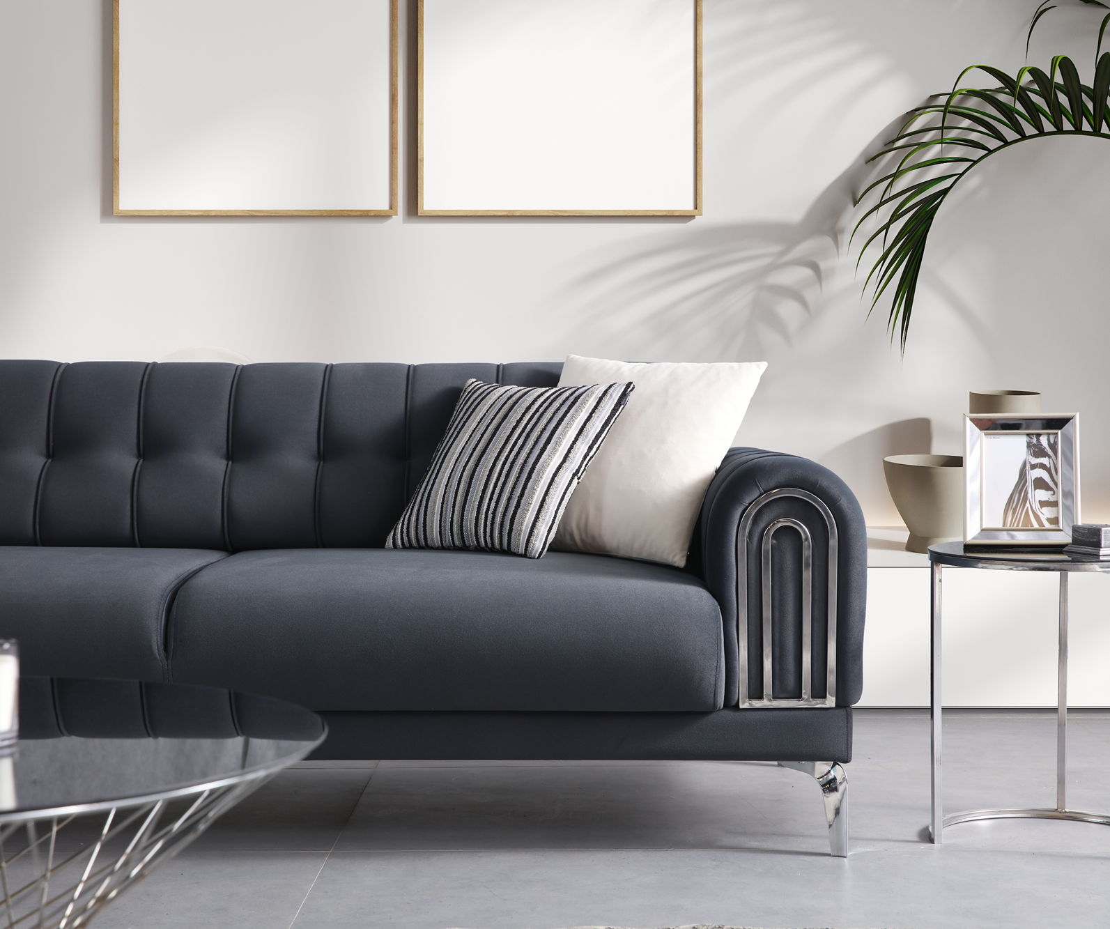Navy 3-Seater Sofa by Netline Interiors