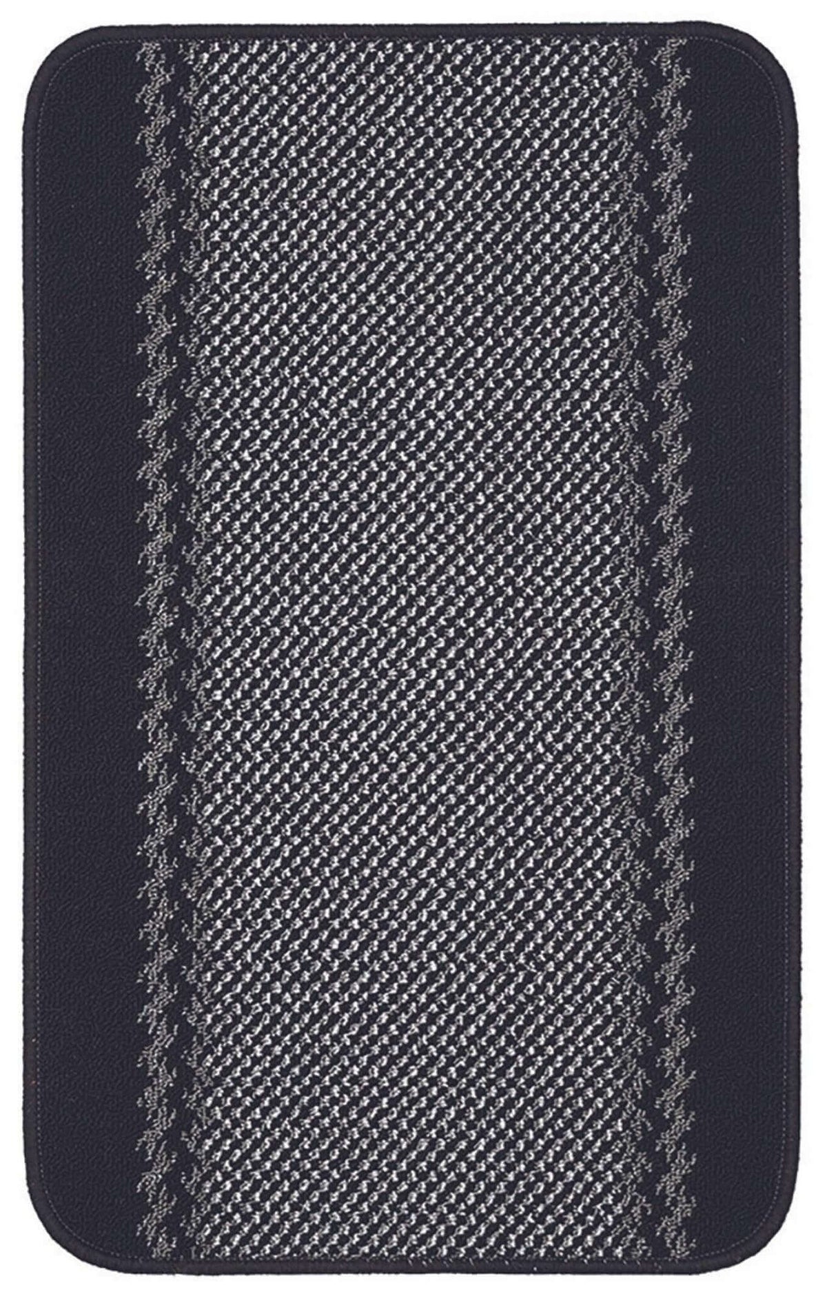 Washable Bordered Black Rug – 116Bl