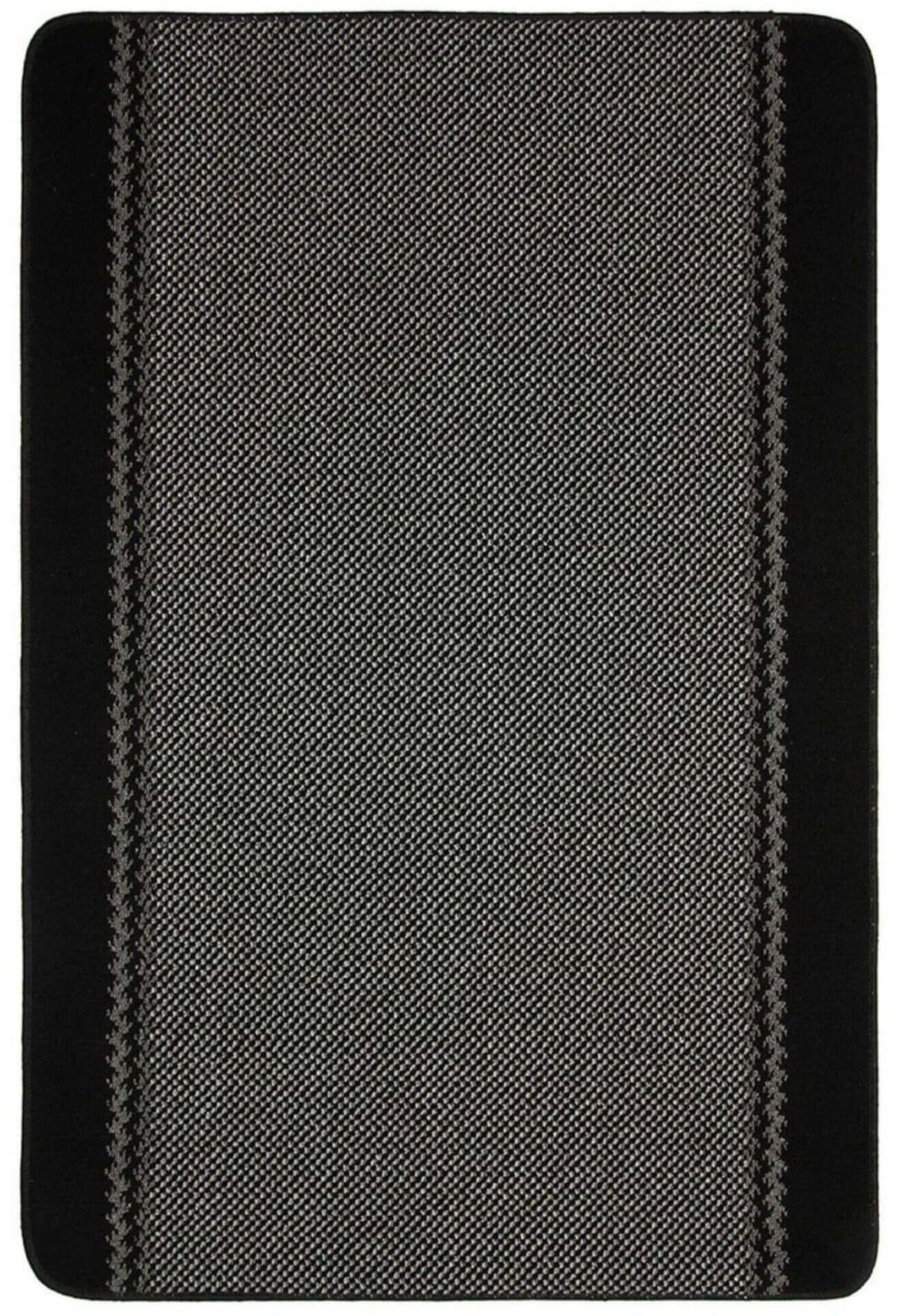 Washable Bordered Black Rug – 116Bl