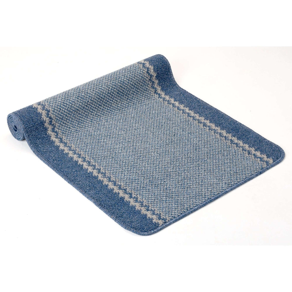 Washable Bordered Blue Rug – 116Blu