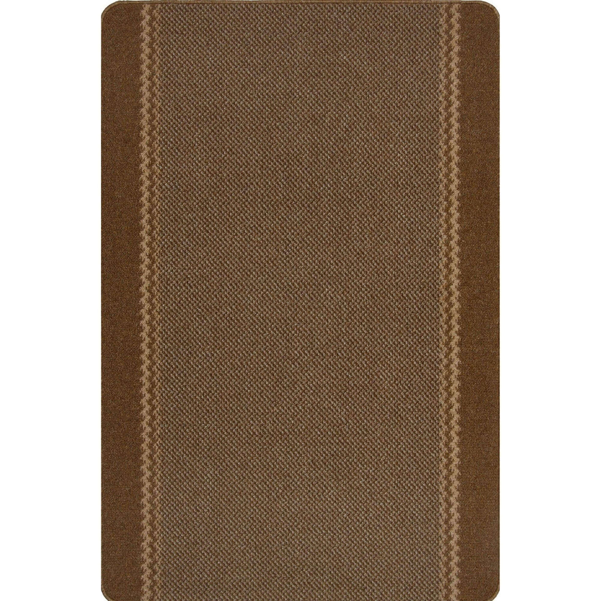 Washable Bordered Brown Rug – 116Br