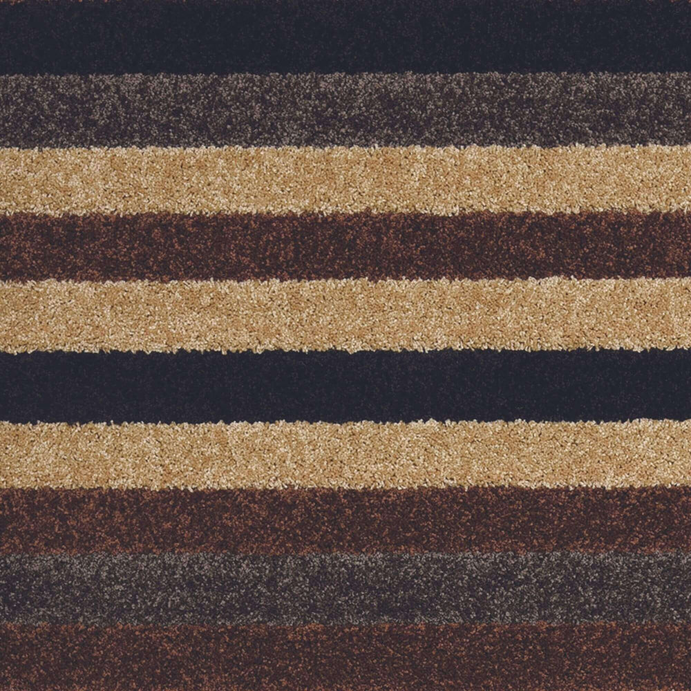 Linea Striped Caramel Washable Rug