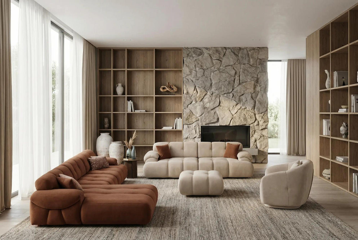 New Hestia Modular Sleeper Corner Sofa Set (SG) by Netline Interiors