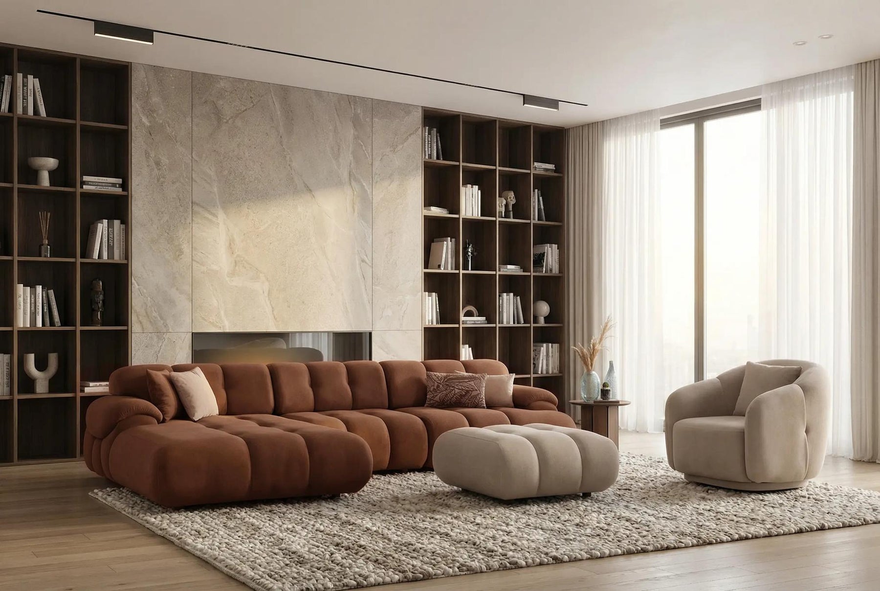 New Hestia Modular Sleeper Corner Sofa Set (SG) by Netline Interiors