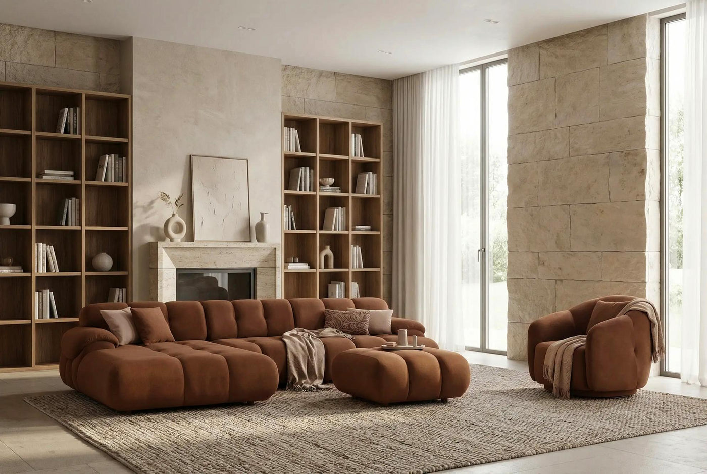 New Hestia Modular Sleeper Corner Sofa Set (SG) by Netline Interiors