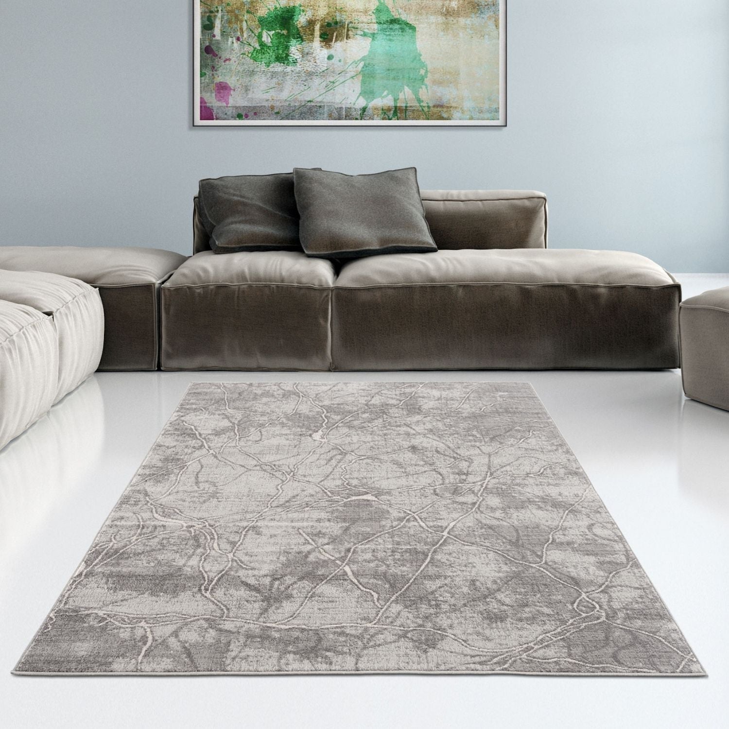 Montana Modern Dark Grey Rugs – 3740DG