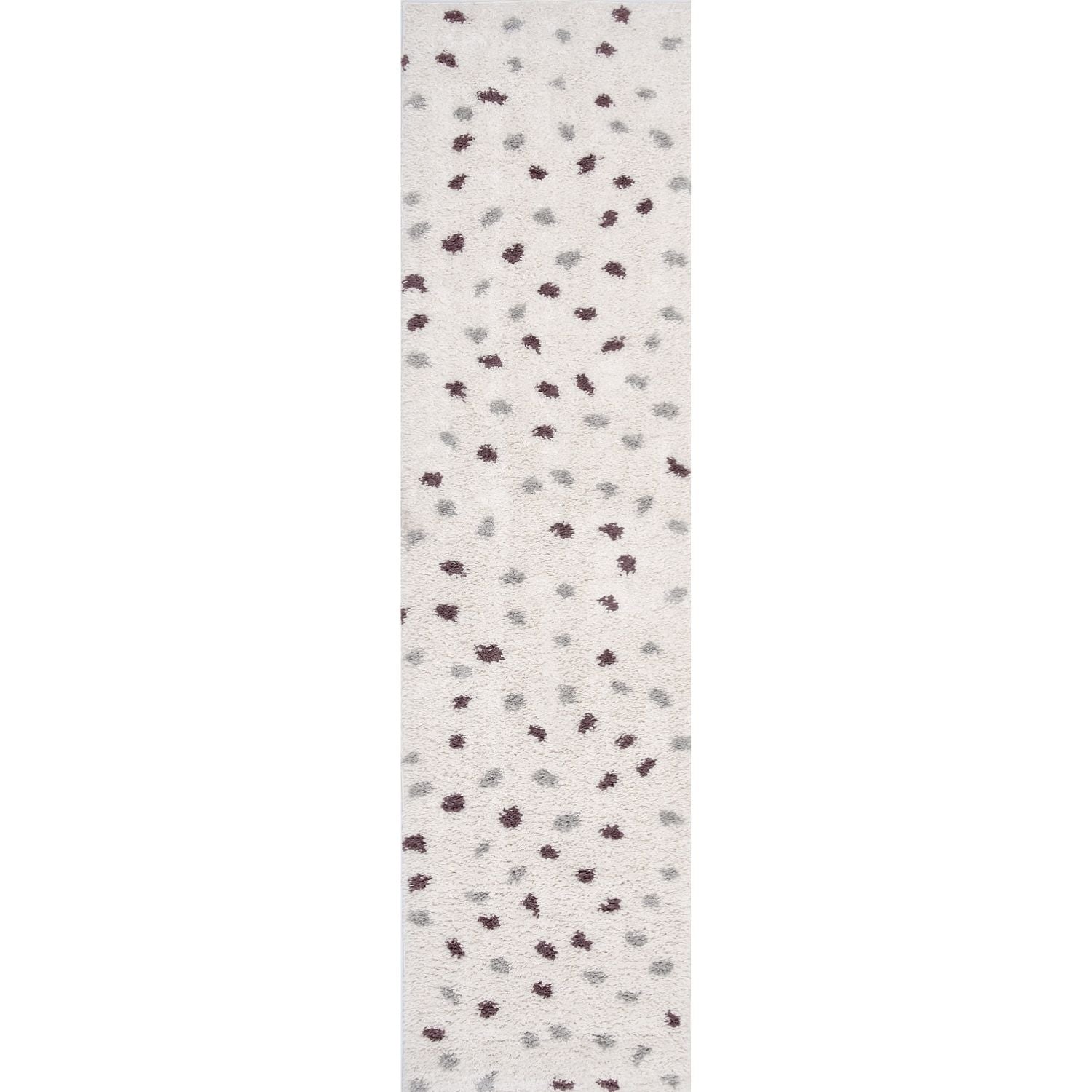 Moodi Shaggy Grey/Purple Plumetis Rug
