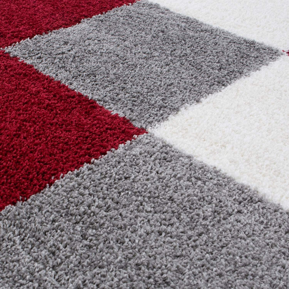 Myshaggy Geometric Red Rug