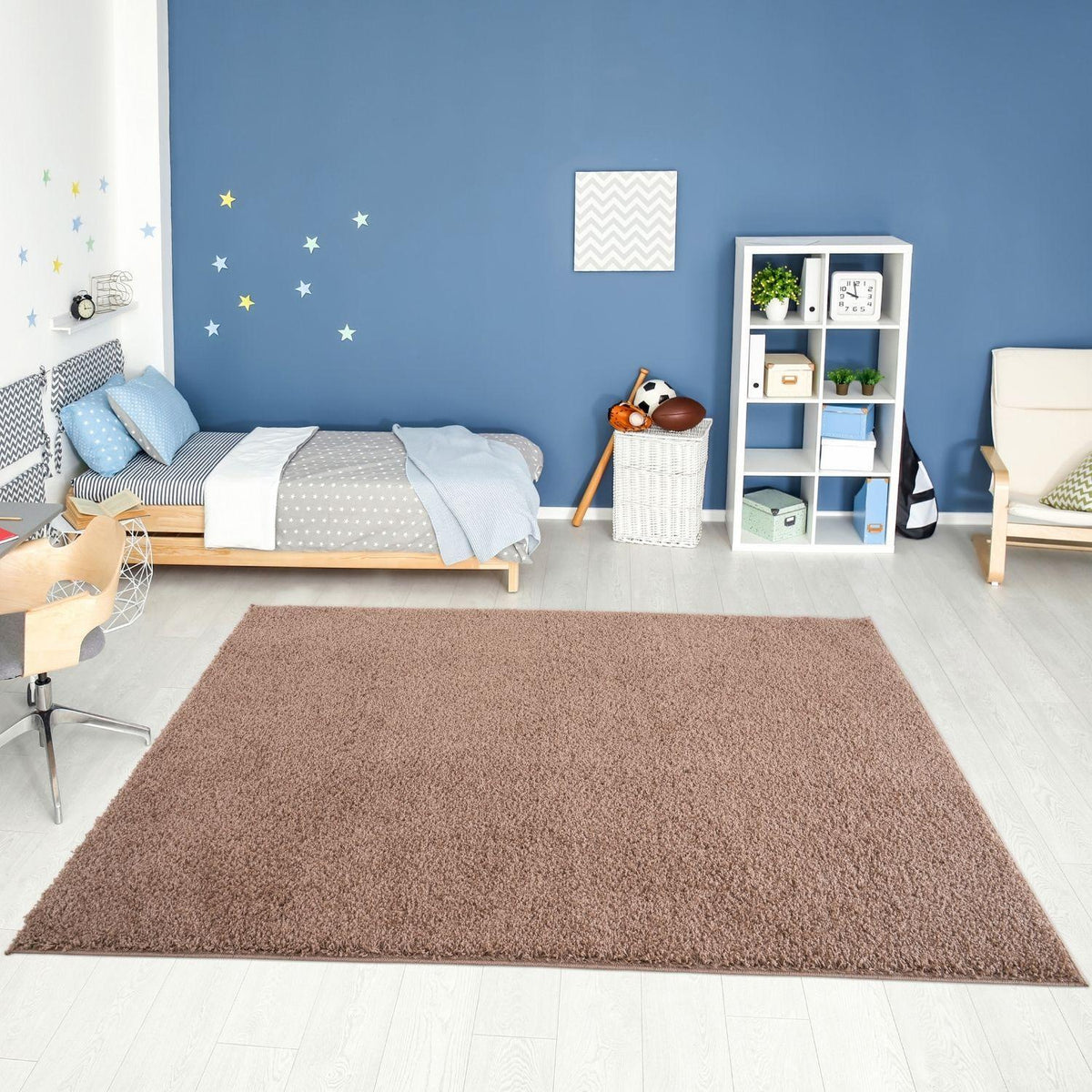 Myshaggy Solid Beige Rug