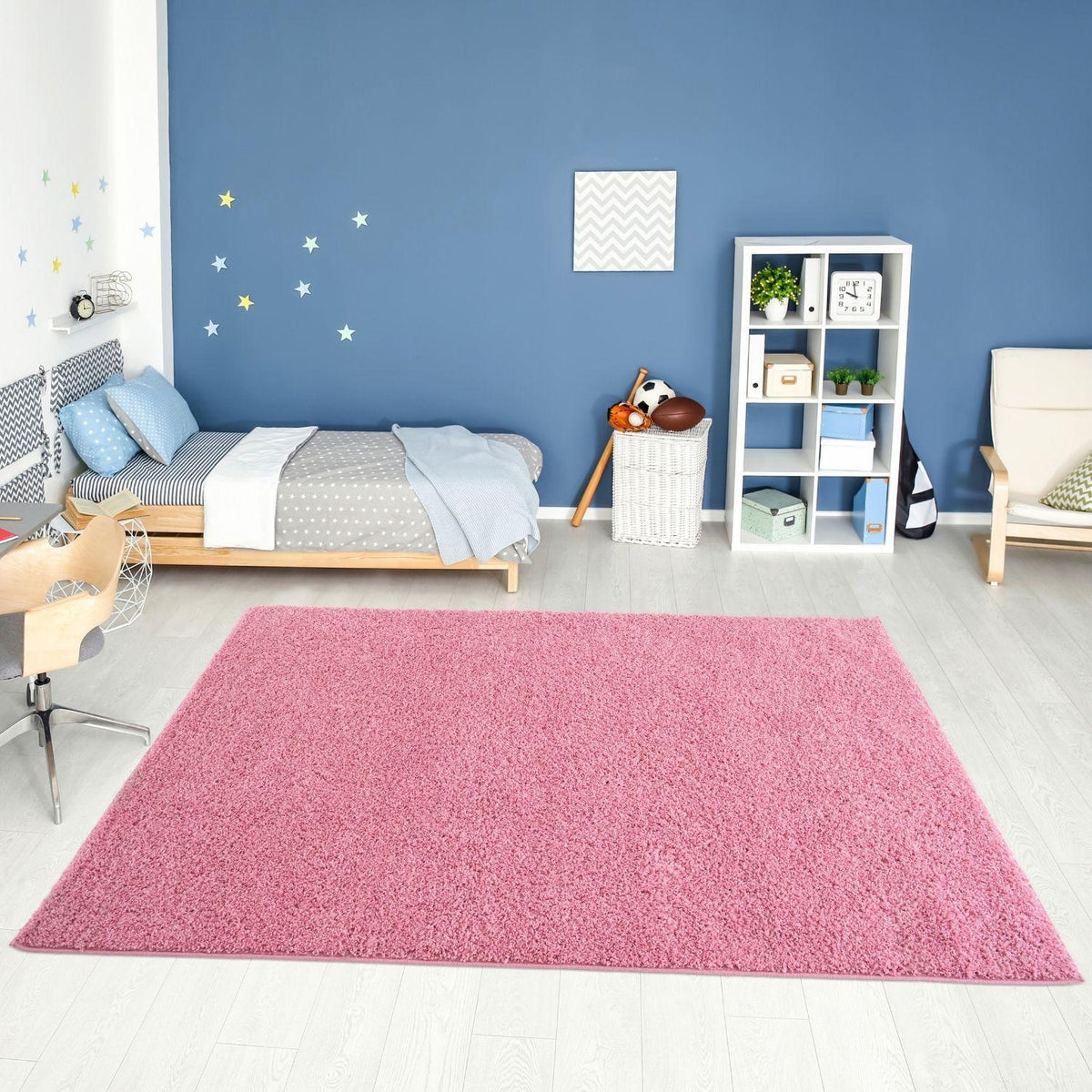Myshaggy Solid Pink Rug