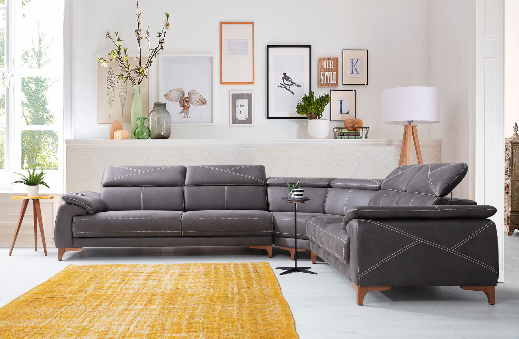 Oscar L Corner Sofa by Netline Interiors
