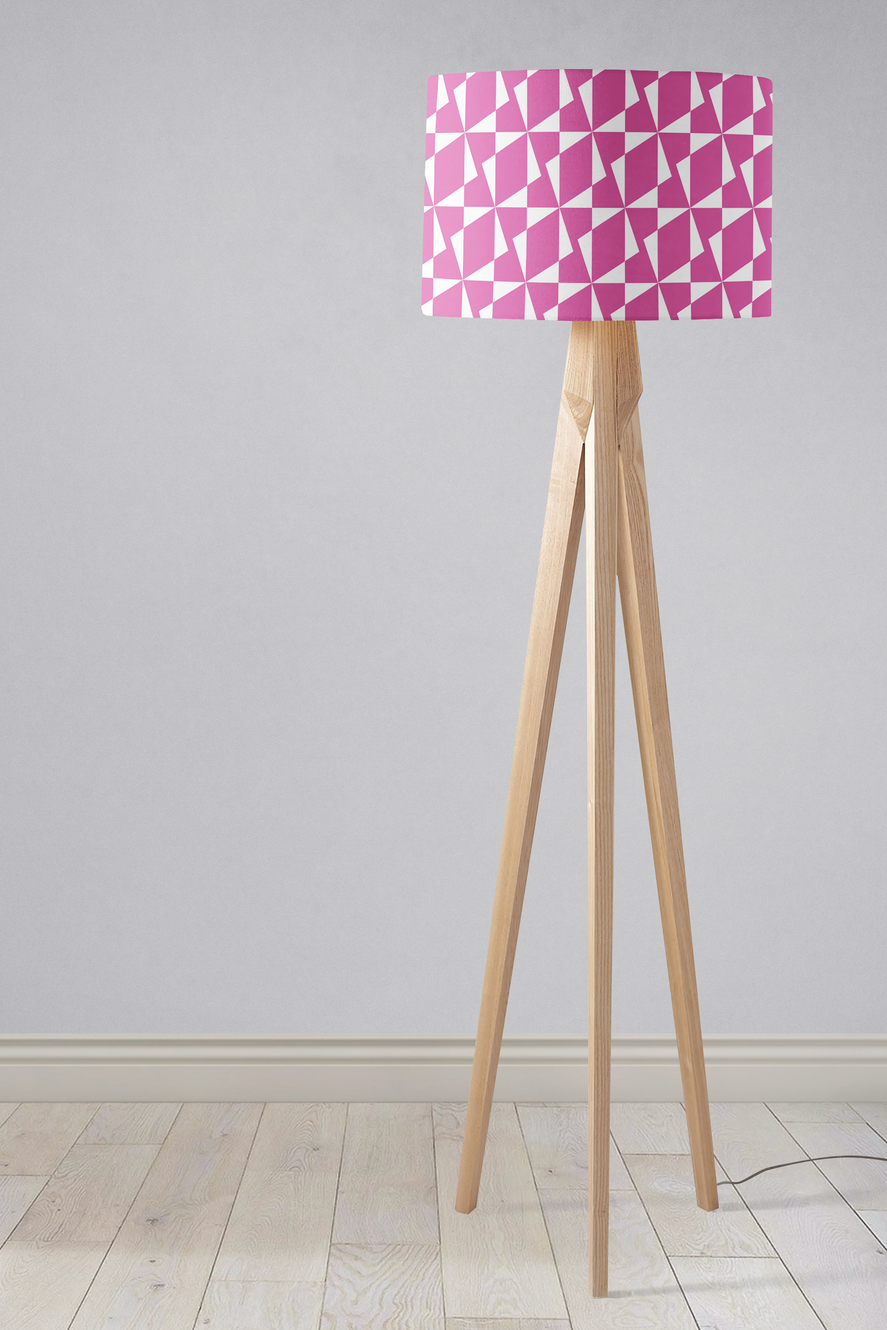 Pink Retro Geometric Lampshade ā Ceiling & Table Compatible
