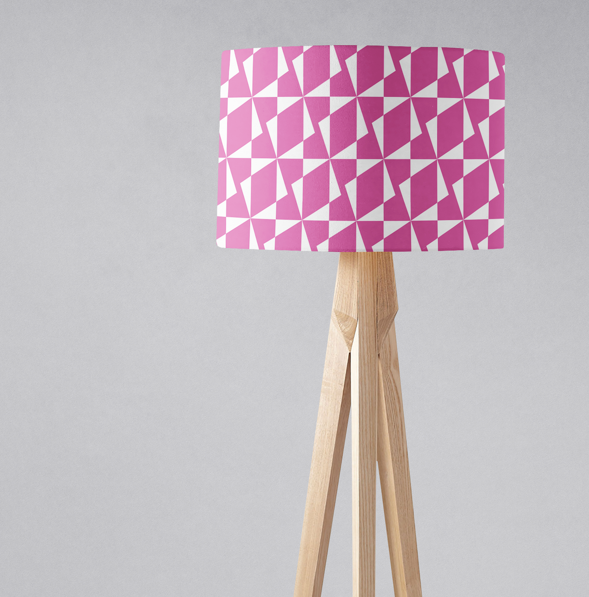 Pink Retro Geometric Lampshade ā Ceiling & Table Compatible