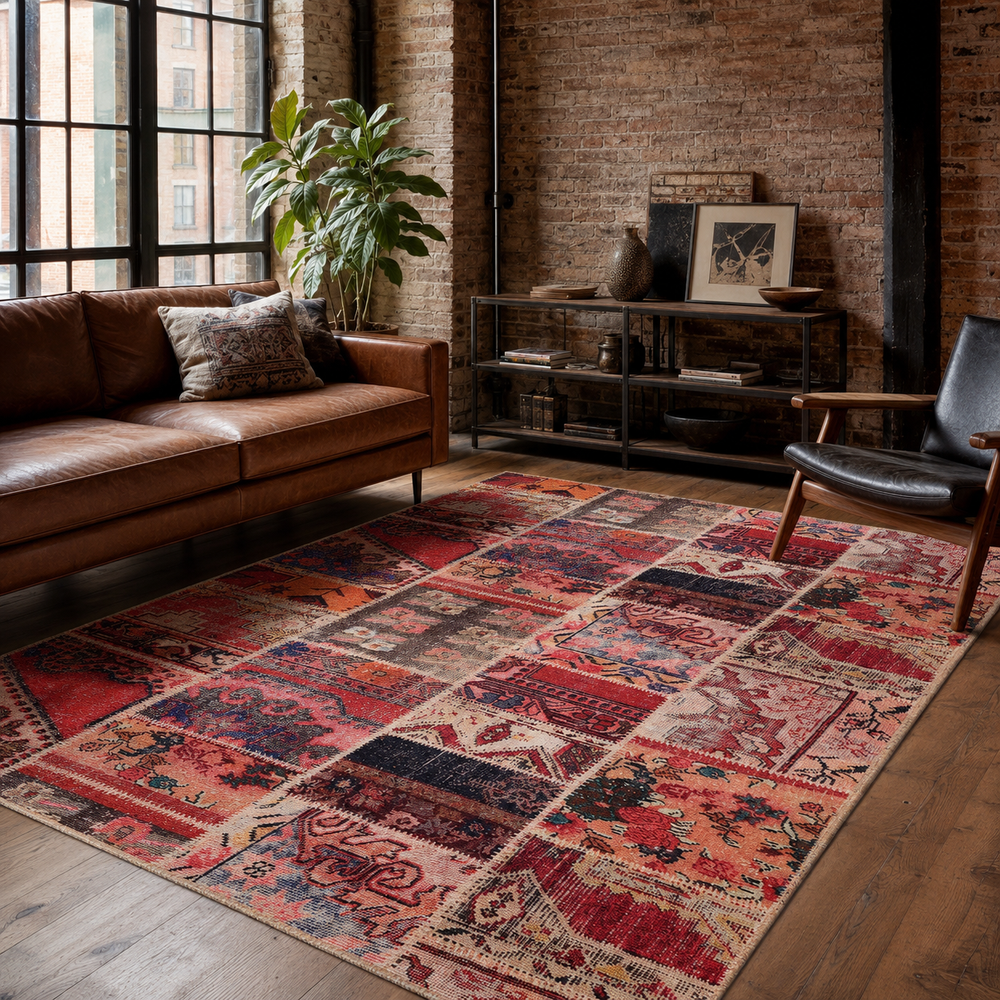 RW1306 washable chenille area rug