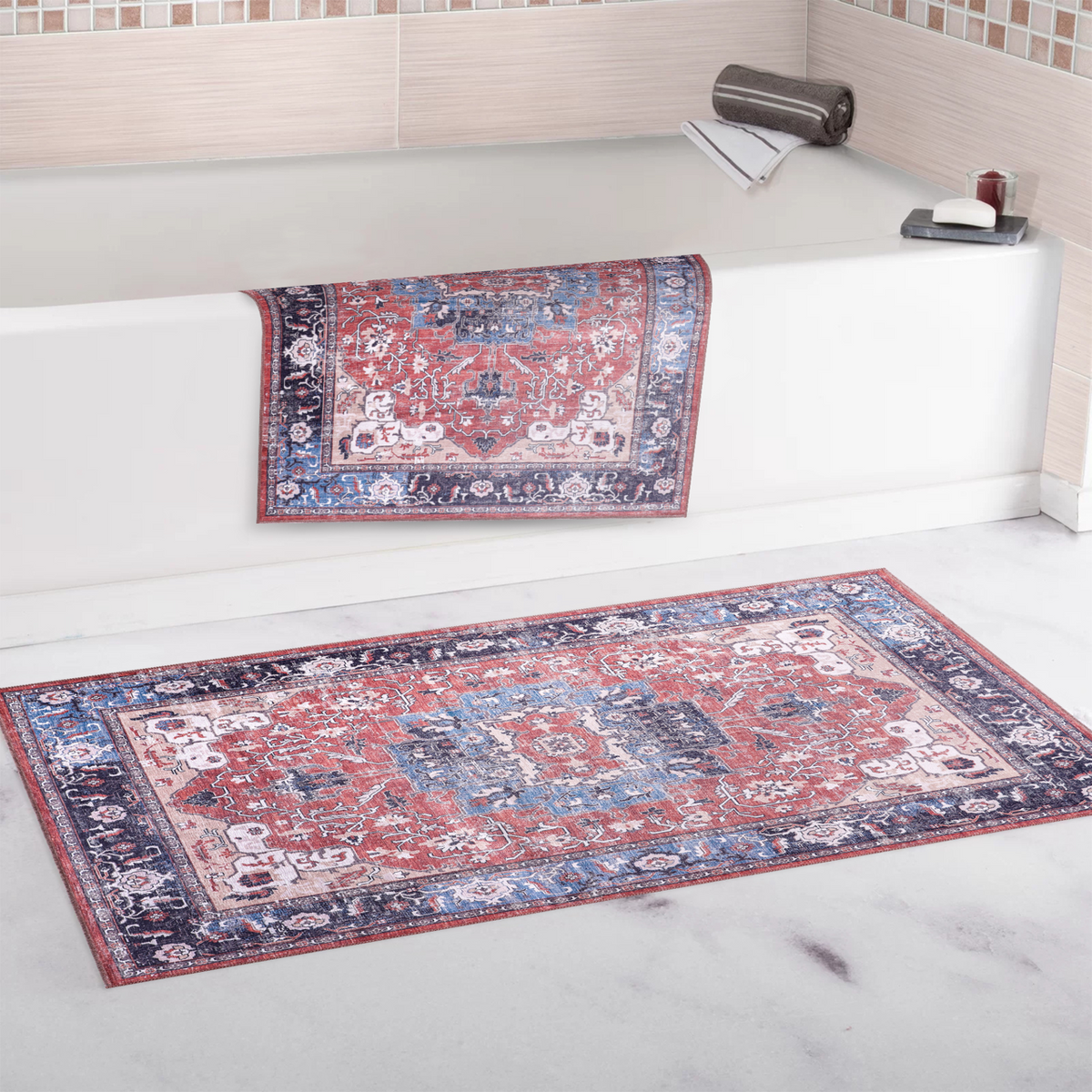 RW2023 washable chenille area rug, doormat