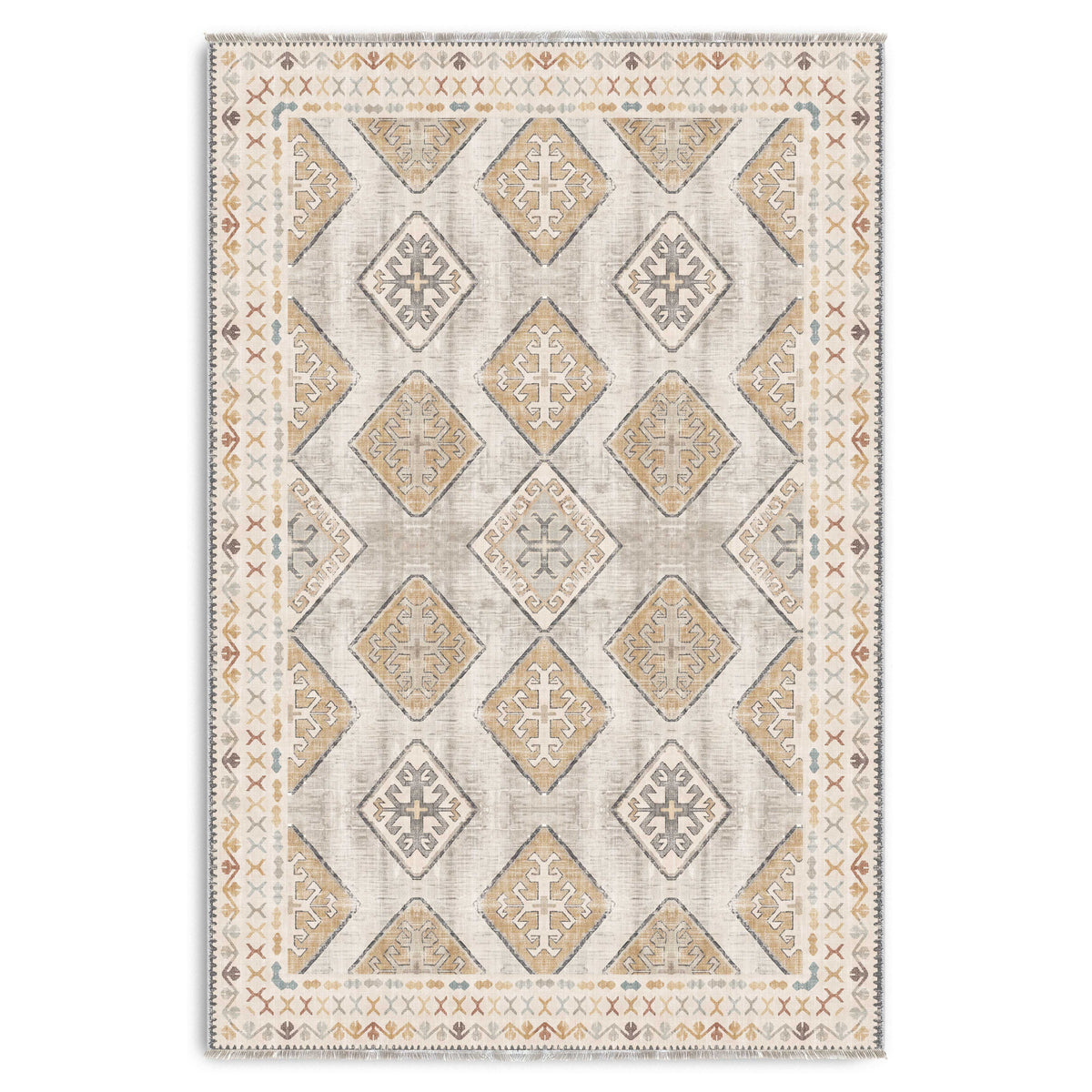 RW3048 washable chenille area rug viewed from above