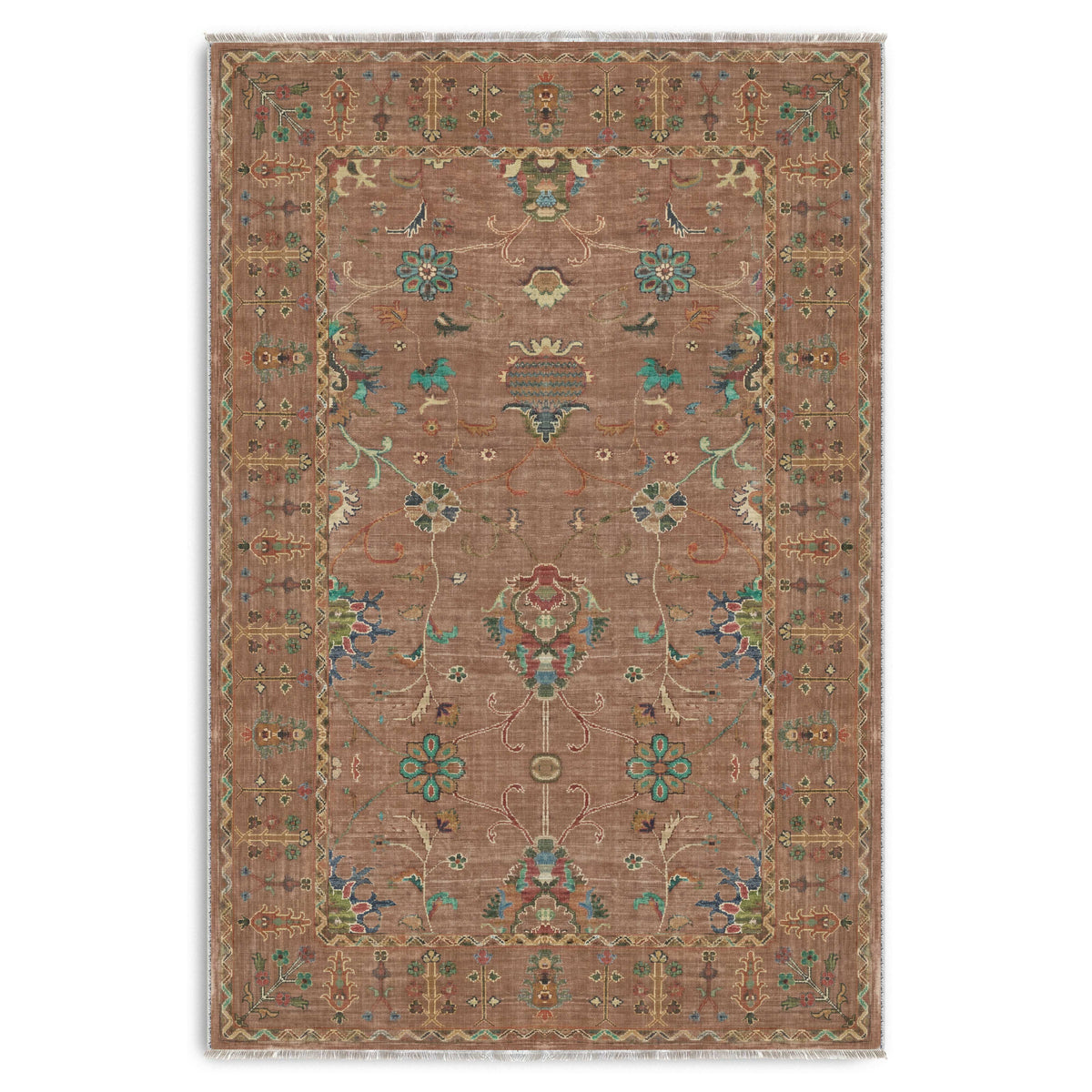 RW3051 washable chenille area rug viewed from above