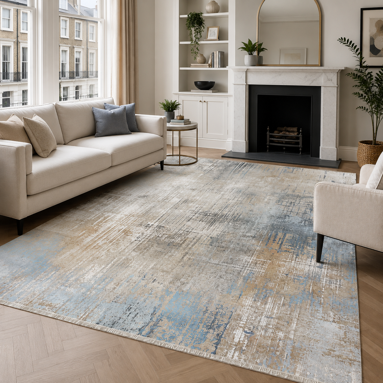 RW7002 washable chenille area rug