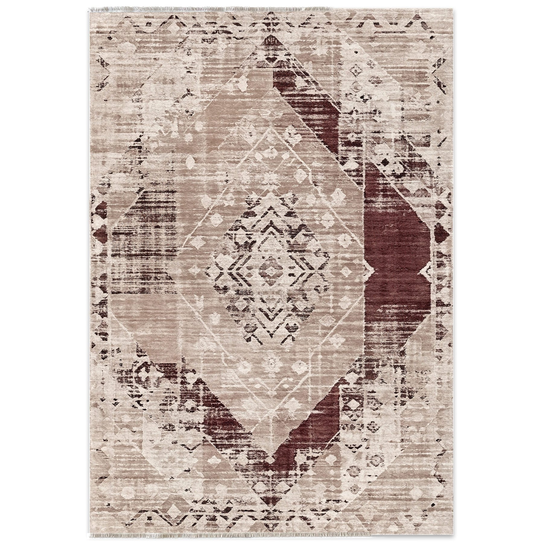 RW7010 washable chenille area rug viewed from above