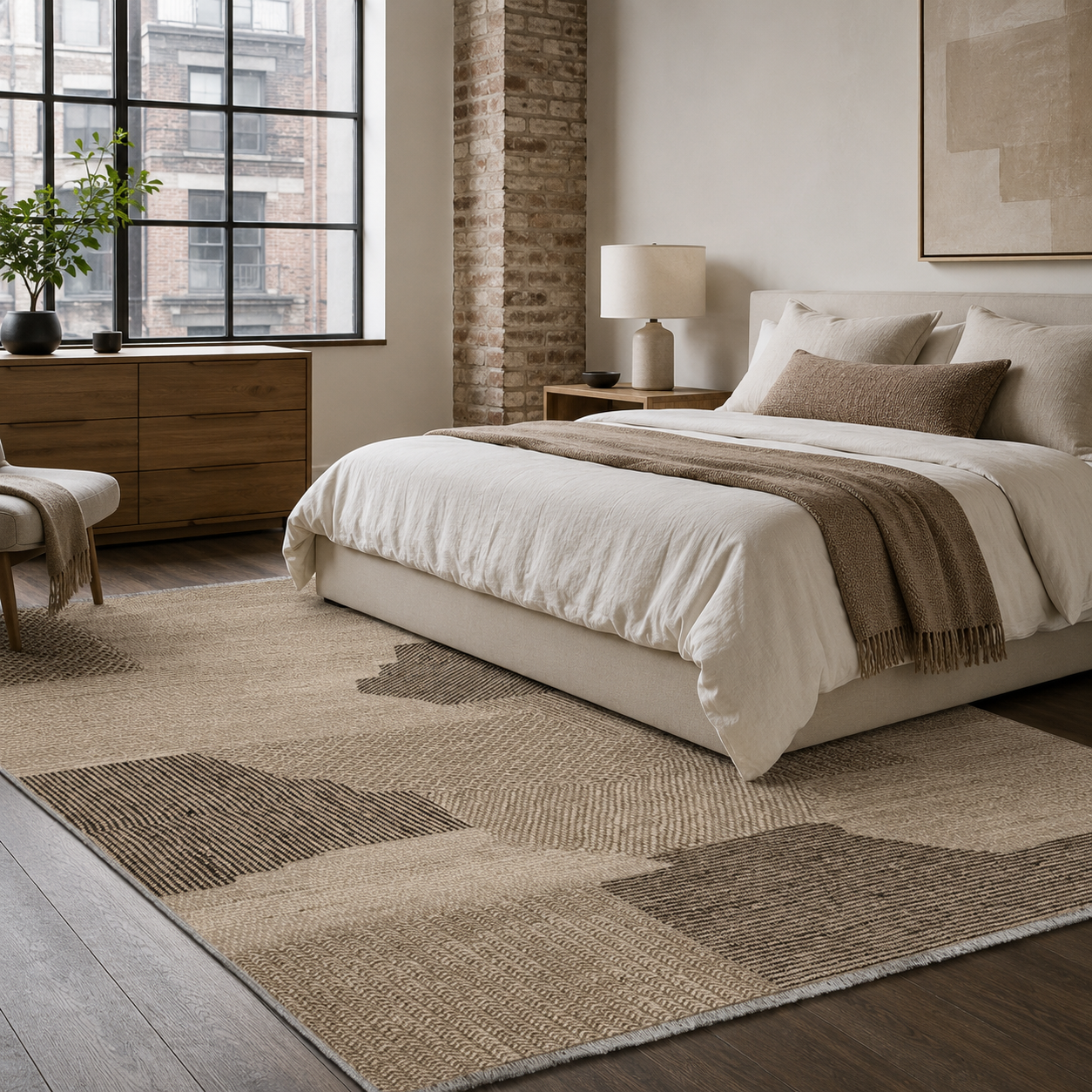 RW7035 washable chenille rug texture and pattern detail