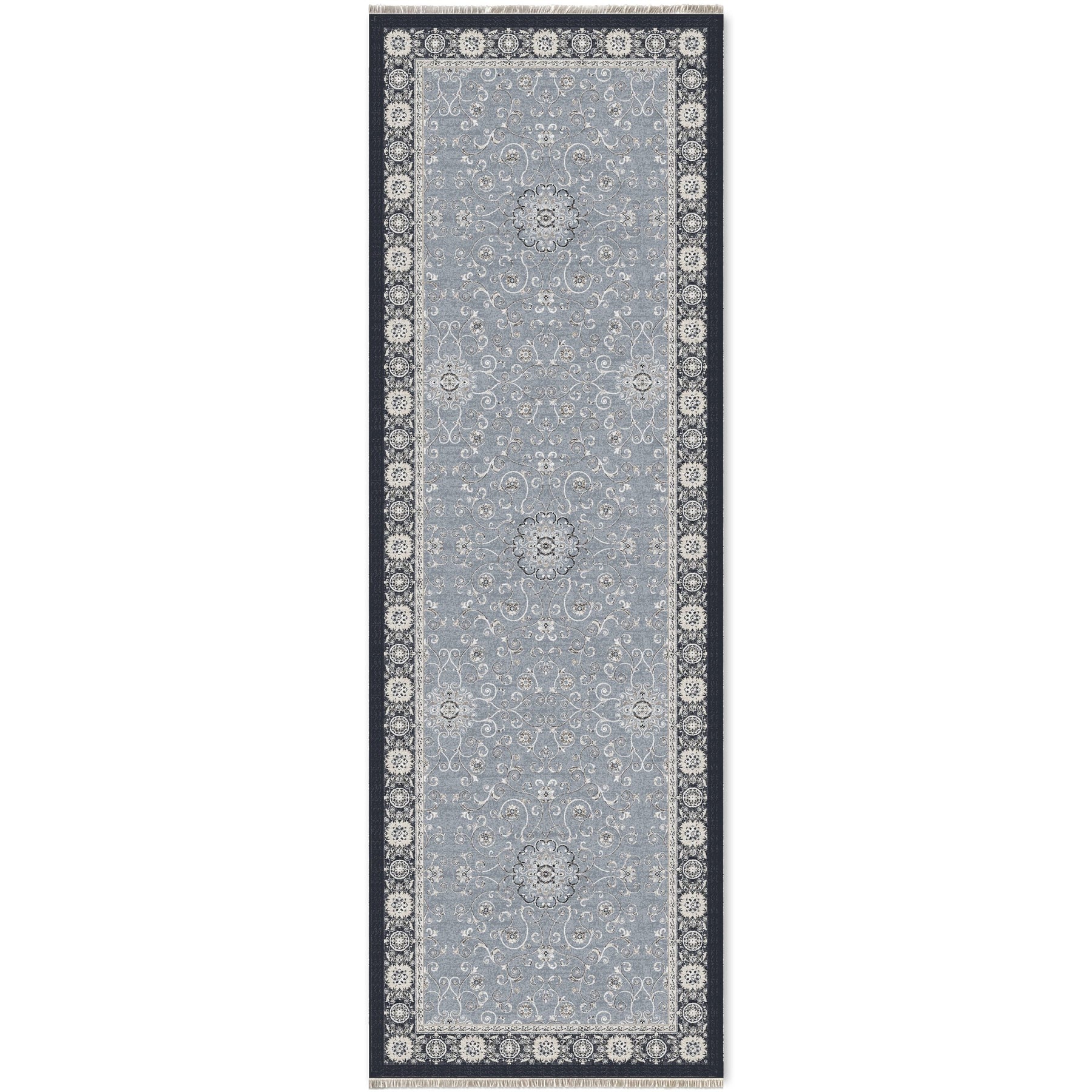RW7043 washable chenille area rug viewed from above