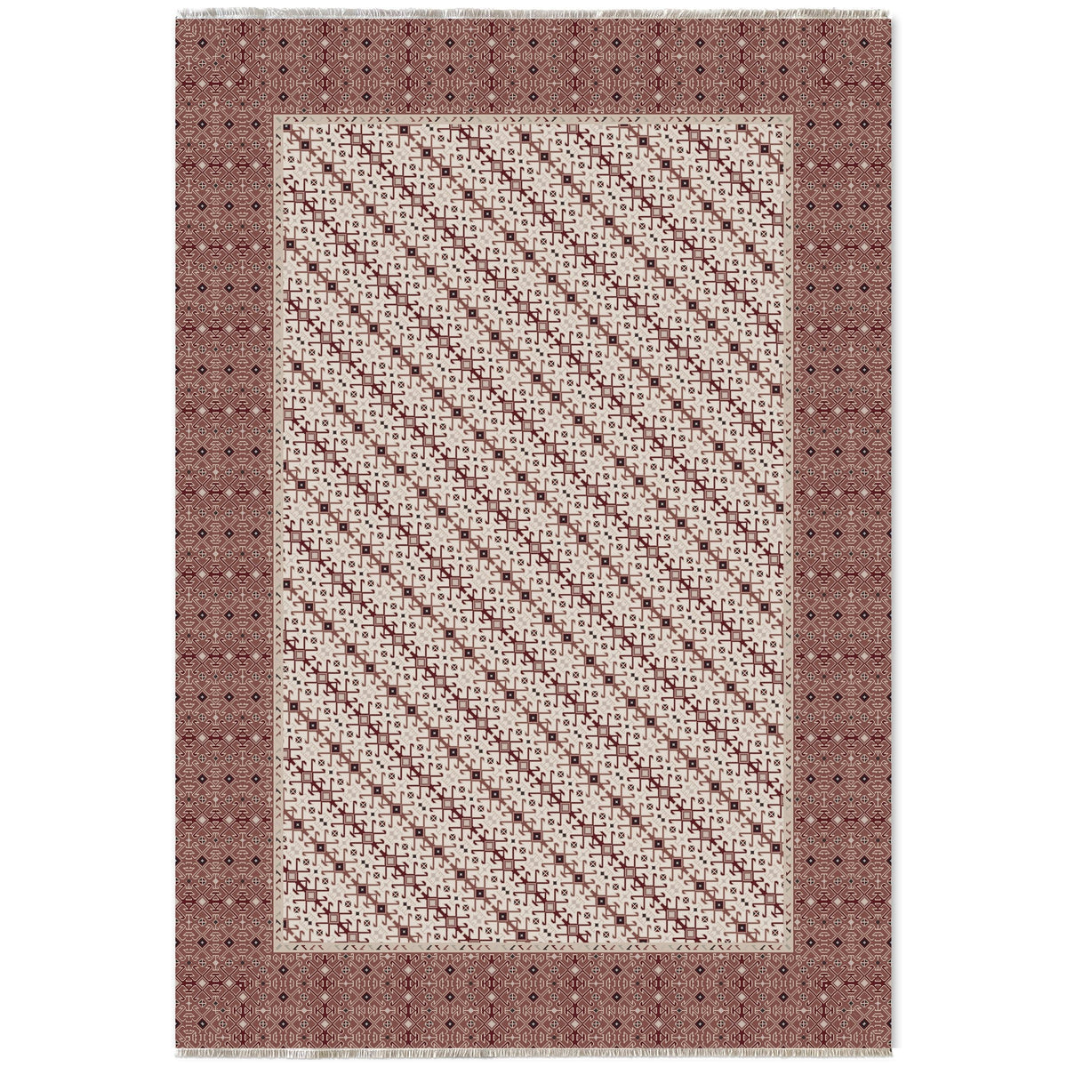 RW7048 washable chenille area rug viewed from above