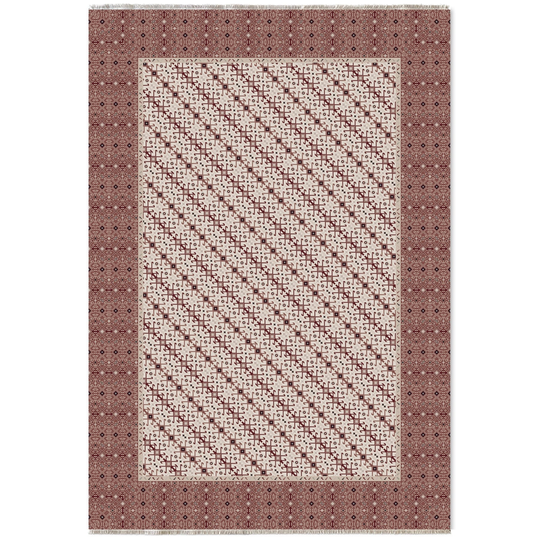 RW7048 washable chenille area rug viewed from above