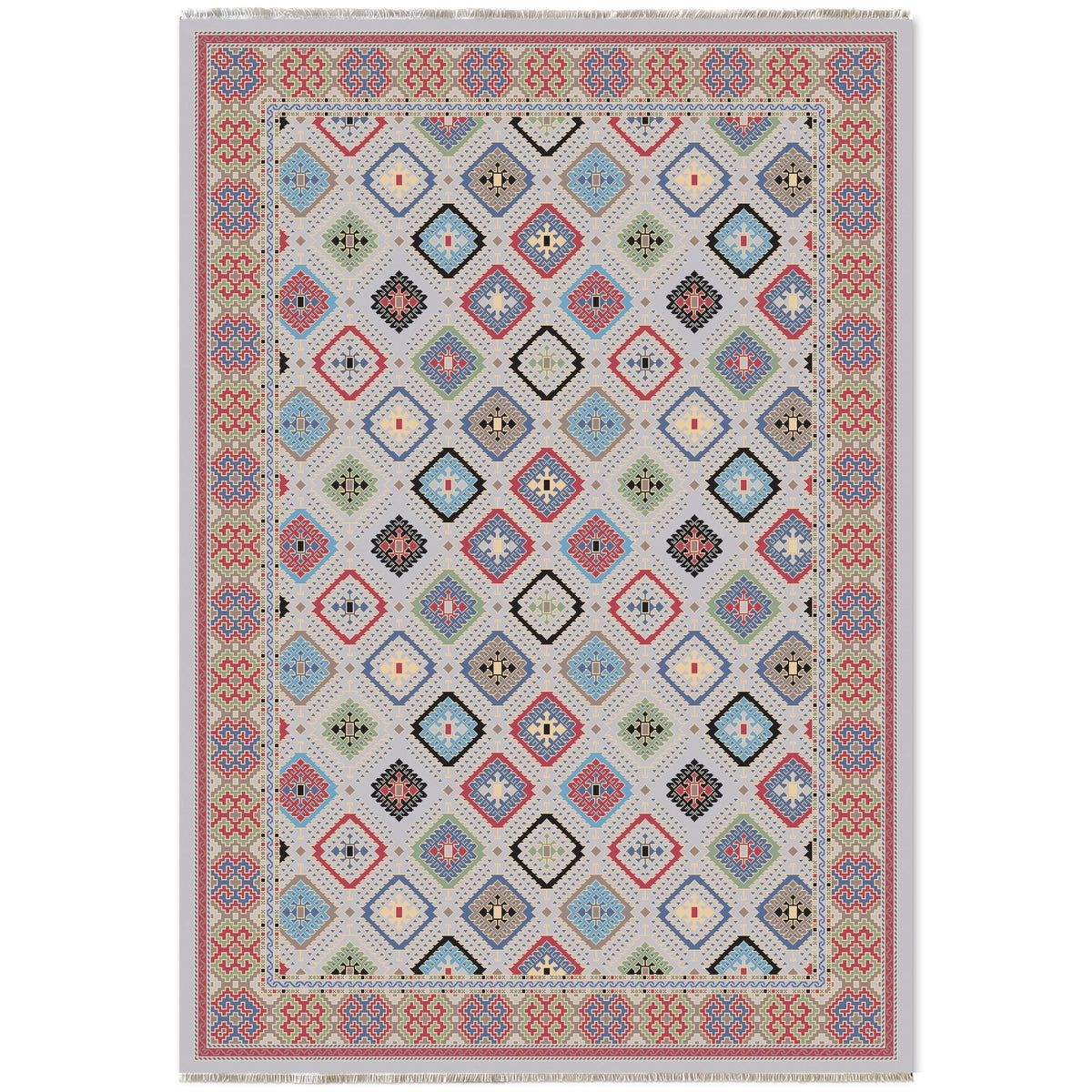RW7061 washable chenille area rug viewed from above